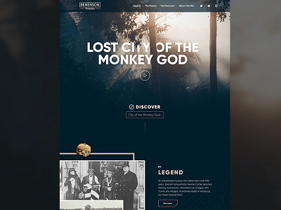 Lost City Of The Monkey God design explore historic ui ux web website