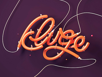 Kluge - 3D font exercise model c4d illustration logo render typography