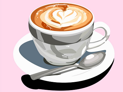 Coffee Cup Digital Art art branding coffee design digital art digital illustration graphic art graphic design graphics icon illustration logo ui vector vector illustration