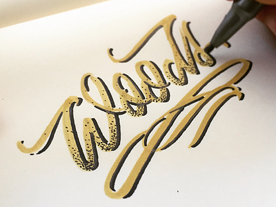 Woods calligraphy custom handmade ink lettering typography