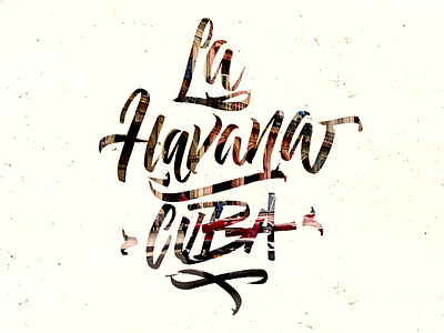 La habana calligraphy cuba custom digital handmade havana la habana lettering typography