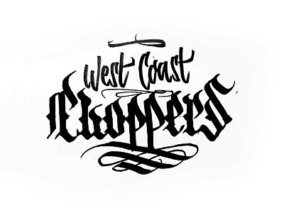 West Coast Choppers art calligraphy choppers custom ink lettering street style typography west coast choppers