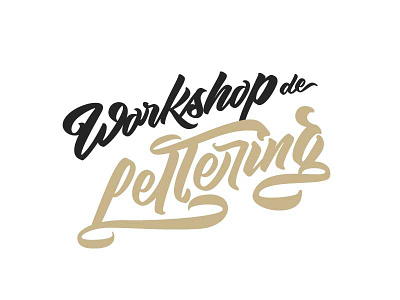 Workshop De Lettering brand brush calligraphy cursive id lettering logo script style typography vector workshop