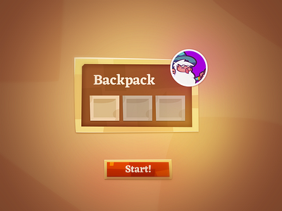 Item Lobby for Mobile Game backpack buttons game gui items mobile slots sorcerer wizard