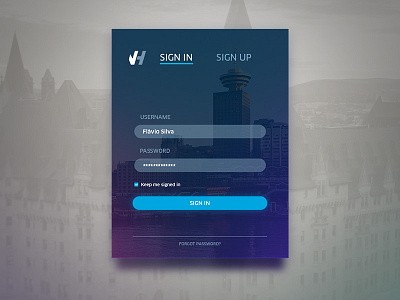 VanHack Platform Login Screen