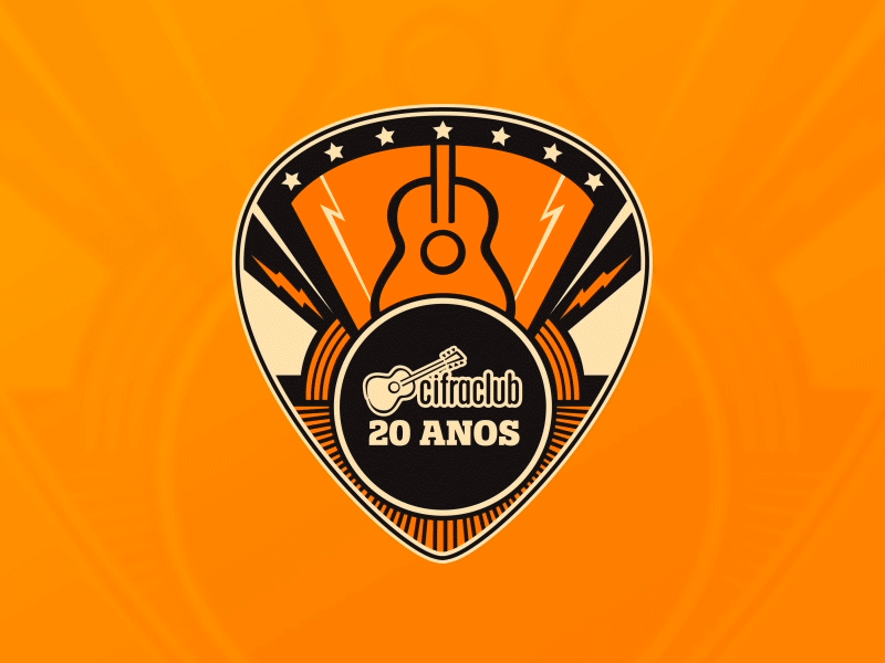 20 Years of Cifra Club 20 anniversary birthday cifra club guitar logo music years