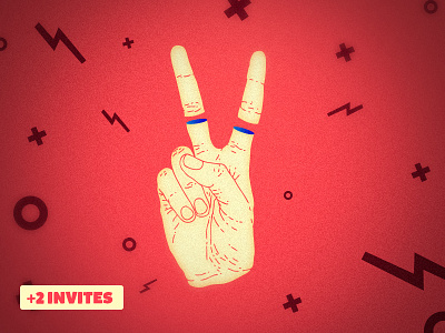 Wanna Join? dribbble hand invitation invites sign two