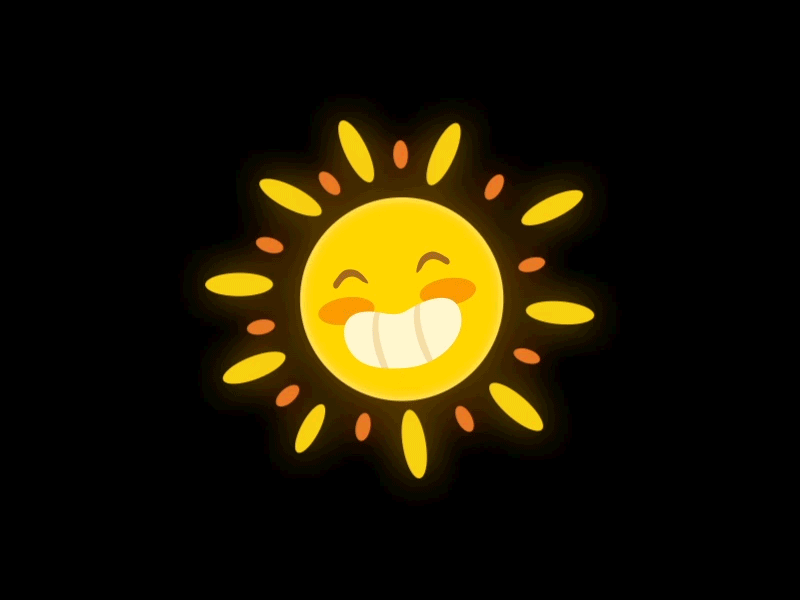 Oh-oh animation cartoon face funny sun