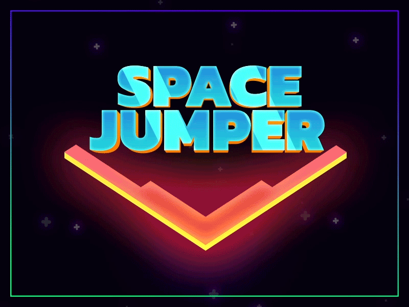 SpaceJumper® adventure animation cartoon casual game logo mobile scifi space void