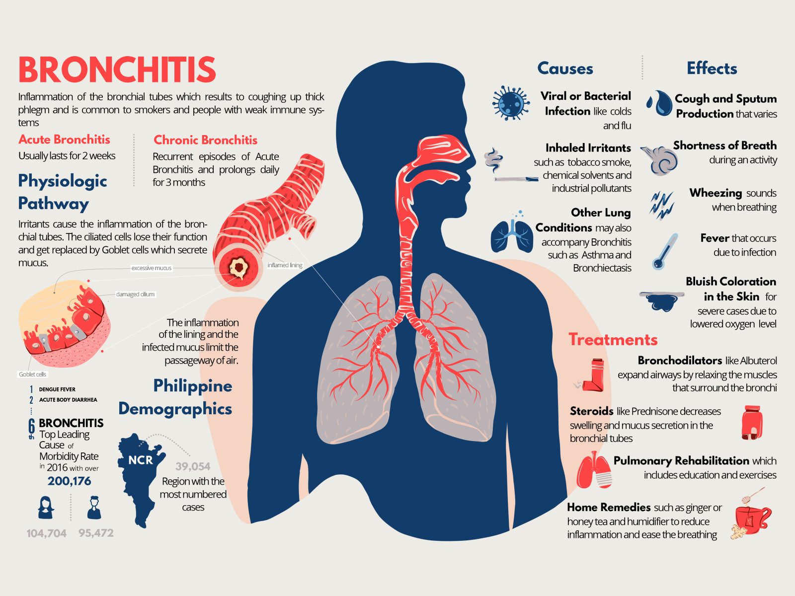 Dribbble - Infographic on Bronchitis.png by Cher Ramos