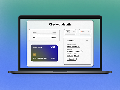 #DailyUI #002 | A credit card checkout page