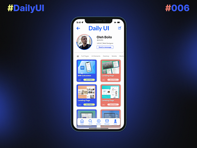 #DailyUI #006 | User Profile app design dailyui dailyui 006 dailyuichallenge design profile page ui user profile uxui web design