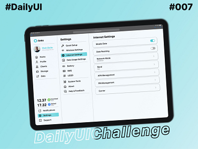 #DailyUI #007 | Settings