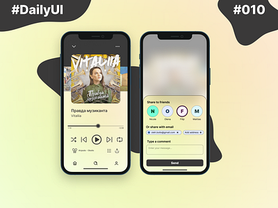 #DailyUI #010 | Social Share app design daily ui 010 daily ui challenge dailyui dailyuichallenge design ui uxui web design