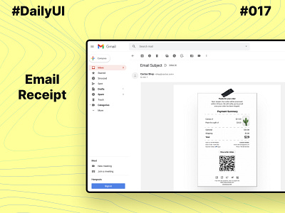 #DailyUI #017 | Email receipt