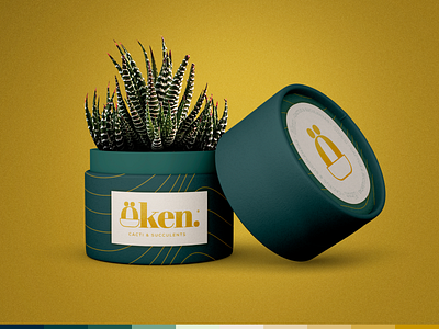 öken Package logo mockup packaging plants