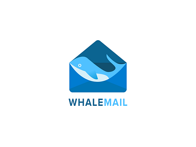 "Whale Mail" Logo concept identity logo