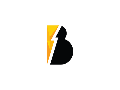 Bolt of some sort b bolt letter logo logo design