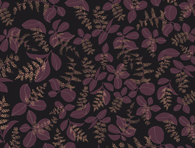 purple leaf pattern camila colombian illustration flowers illustration illustration leaves pattern prints purple quintana textile textile pattern