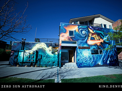 ESIC Astronaut astronaut denver denverart energy esic ironlak meteor shower mtn94 mural outerspace space spraycan spraypaint