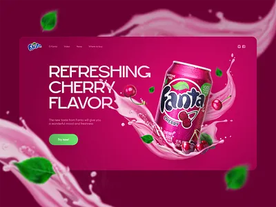 Cherry Fanta Promo page graphic design landing page promo promo web ui web design website