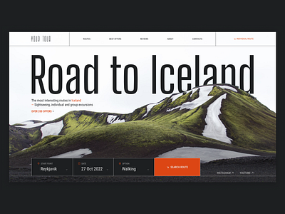 'Your Trip' Landing Page for the Travel Agency adventure geometry graphic design landing page minimal north style promo web scandinavian tourism travel travel agency trip planner typography ui user interface web design website