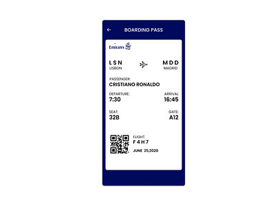 Boarding Pass UI #024