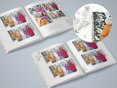 Winter fun photobook photos photoshop silmpe design silver winter winter fun