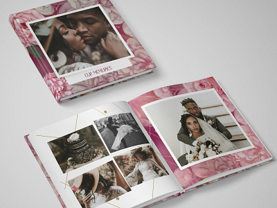 Wedding themed photobook illustraion illustration art peonies photobbok photoshop pink romantic watercolor wedding