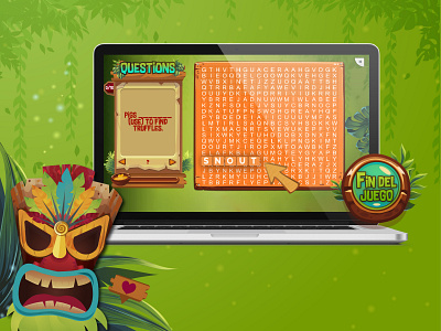 Jungla de letras design games illustration mask photoshop tiki