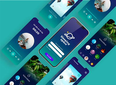 Sleeping space app mobile sleep uidesign uiux