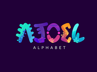 Alphabet AJOEL alphabet colors design