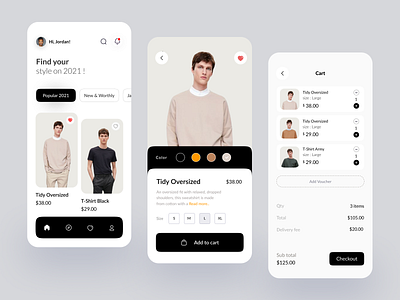 Clothes Online shop Mobile Apps Exploration