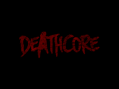 Deathcore branding deathcore logo music typography