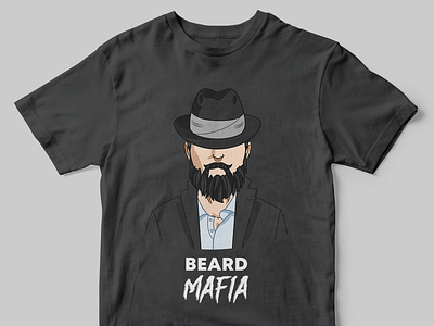 Beard Mafia beard classic classy clean design mafia mustache t shirt t shirt design t shirt mockup