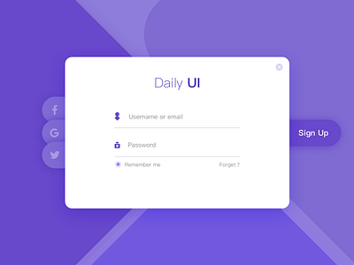 Daily Ui 001 daily sign ui up violet