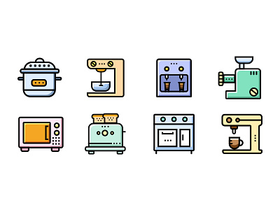 Kitchen Appliances icon design icon illustration logo ui