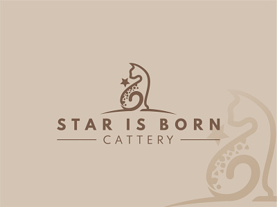 Star is born - Bengal Cat cattery brand cat cat logo cats cattery croatia design illustraion illustrator logo logo design minimal vector