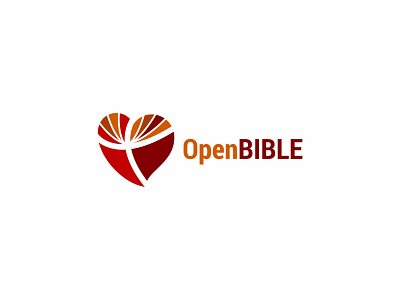 Open Bible logo design bible brand branding christian design god heart logo logo design minimal typography vector