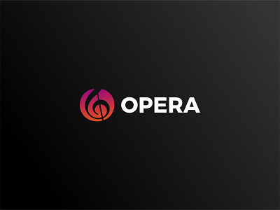 Music logo design - OPERA brand croatia icon logo minimal music opera typography vector