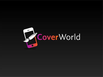 Cover World logo concept cover cover design logo logo design mobile phone vector world