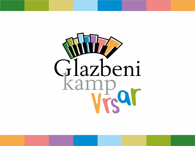 Music camp logo "Glazbeni kamp - Vrsar" brand branding croatia design logo logo design vector