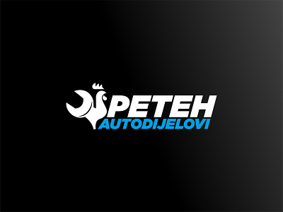 Peteh (rooster) autoparts logo design