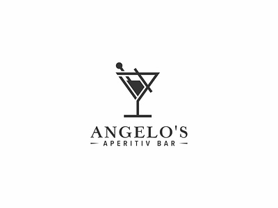 Angelo's aperitiv bar logo design (Rovinj) brand branding croatia design illustration logo logo design vector