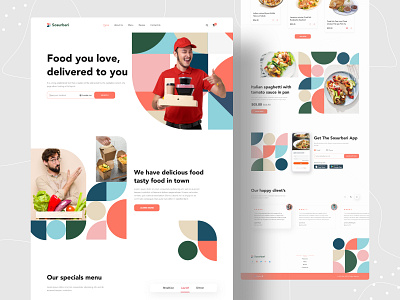 Sosurbari Food Landing Page 2020 trend creative design pattern dribbble best shot food food delivery food landing page food website landing page landingpage pattern agency restaurant restaurant landing page ui design uiux webdesign website