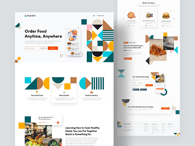 Food Delivery Landing Page 2020 trend best shot creative design pattern food food delivery food landing page food website home page landing page landingpage minimal pattern resturant resturant website ui design web web design website