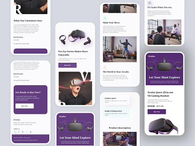 Oculus Responsive Website Design app app design card clean creative design figma html5 landingpage minimal mobile responsive template ui ui design ui kit uidesign uiux ux ux design