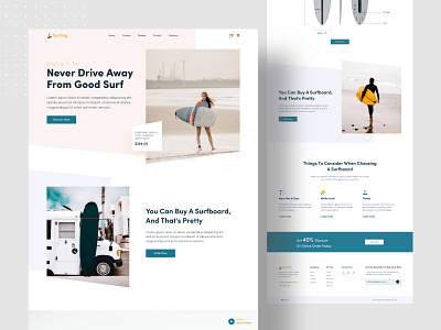 Product Landing Concept 2020 trend clean creative dribbble best shot homepage landing page landing page ui landingpage minimal minimalist popular popular design surfing surfing board ui design uiux ux web website website design