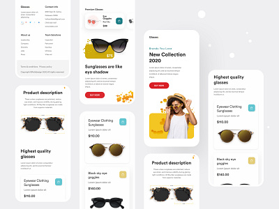 Glasses Responsive Website Design adaptive design company website design design studio design system graphic designing hiring interface mobile responsive mobile screen mobile website responsive design sunglasses ui design uiux user experience user interface web web design website