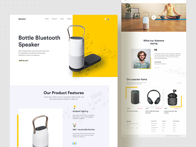 Product Landing Concept 2020 trend bluetooth clean creative design system designs dribbble best shot homepage landing page minimal minimalist popular popular design ui uidesign uiux ux web web design website